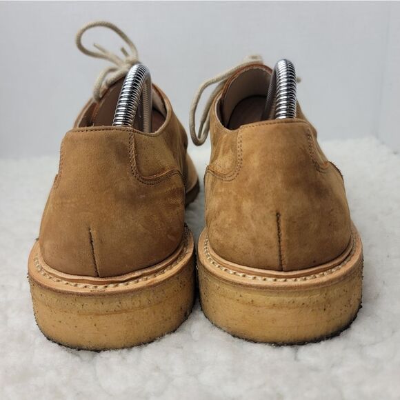 Façonnable Mens Derby Comfort Casual Shoes Size 8.5 Tan Nubuck Suede Crepe Sole - Picture 4 of 10